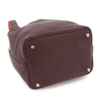 Hermes Picotin Lock Eclat 18 PM Hand Bag Taurillon Clemence Swift Pull Orange — view 5