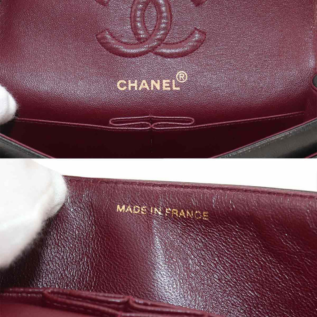 Chanel Quilted 23 Chain Shoulder Bag Lambskin Black Gold Vintage — view 8