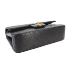 Chanel Quilted 23 Chain Shoulder Bag Lambskin Black Gold Vintage — view 5