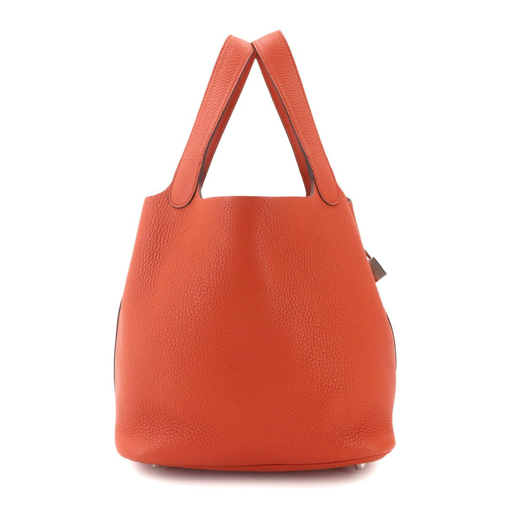 Hermes Picotin Lock 22 Hand Bag Taurillon Clemence Silver — view 2