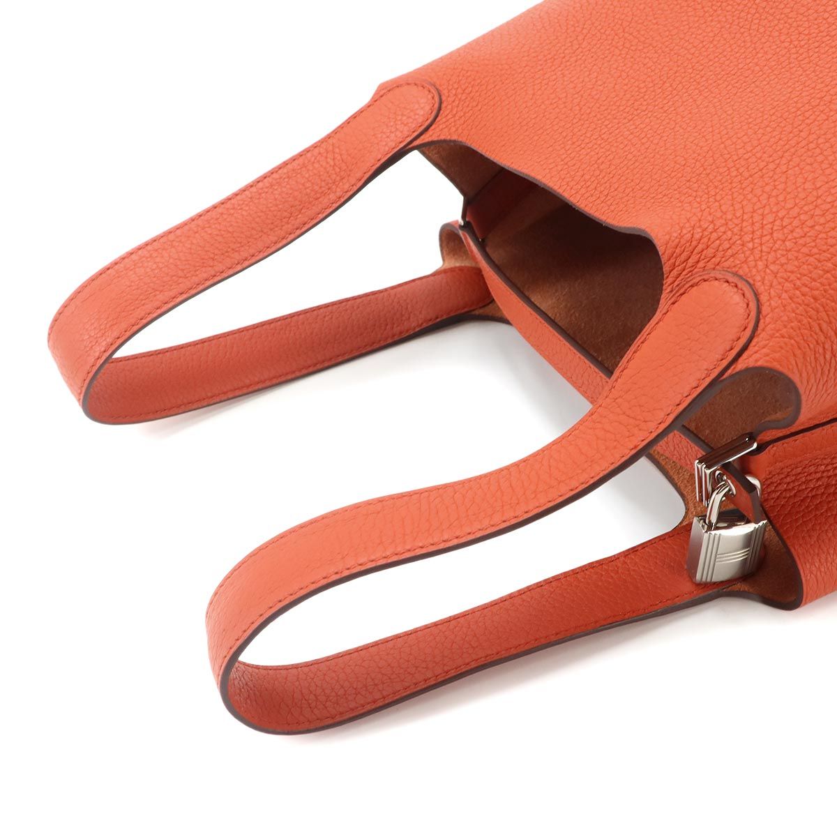 Hermes Picotin Lock 22 Hand Bag Taurillon Clemence Silver — view 5