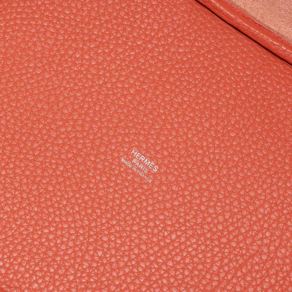 Hermes Picotin Lock 22 Hand Bag Taurillon Clemence Silver — view 8