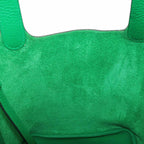 Hermes Picotin Lock PM Monochrome Green Hand Bag Taurillon Clemence Bamboo — view 8