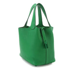 Hermes Picotin Lock PM Monochrome Green Hand Bag Taurillon Clemence Bamboo — view 3