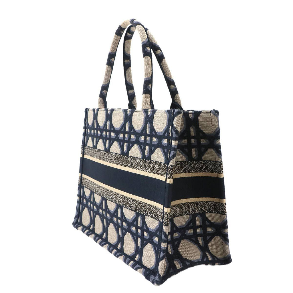 Dior Cannage Book Tote Canvas Navy — view 4