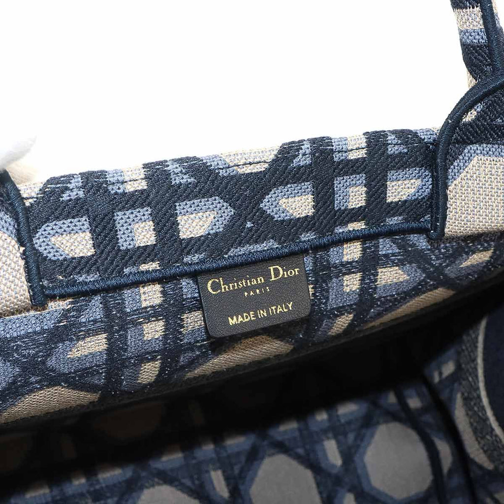Dior Cannage Book Tote Canvas Navy — view 8