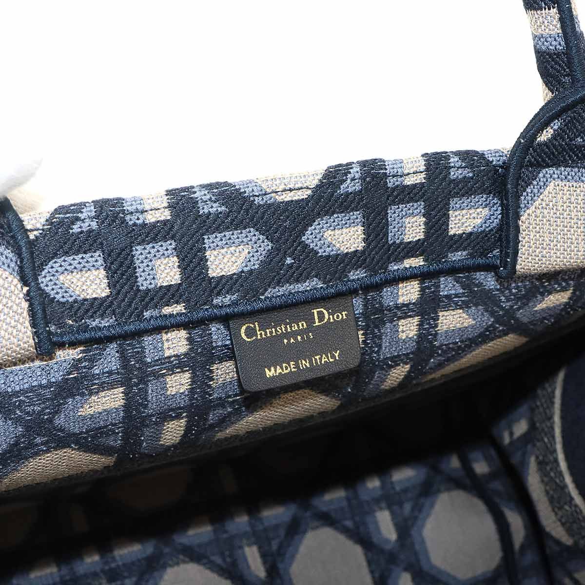 Dior Cannage Book Tote Canvas Navy — view 8