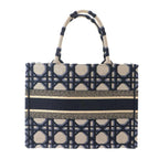 Dior Cannage Book Tote Canvas Navy — view 3