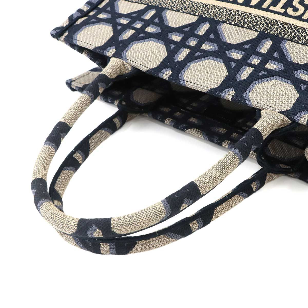 Dior Cannage Book Tote Canvas Navy — view 6