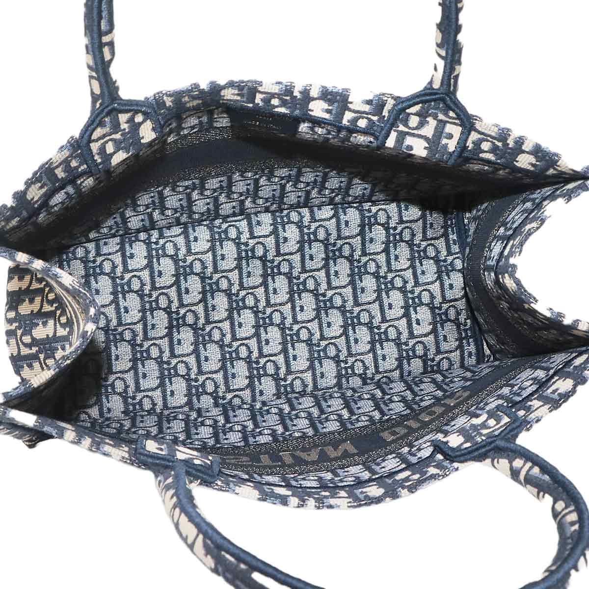 Dior Oblique Book Tote Canvas Navy — view 7