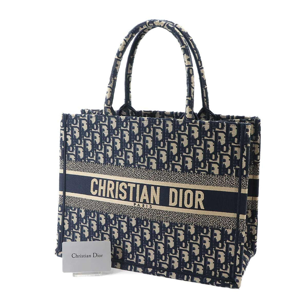 Dior Oblique Book Tote Canvas Navy — view 2