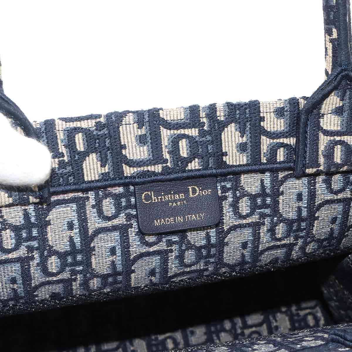 Dior Oblique Book Tote Canvas Navy — view 8