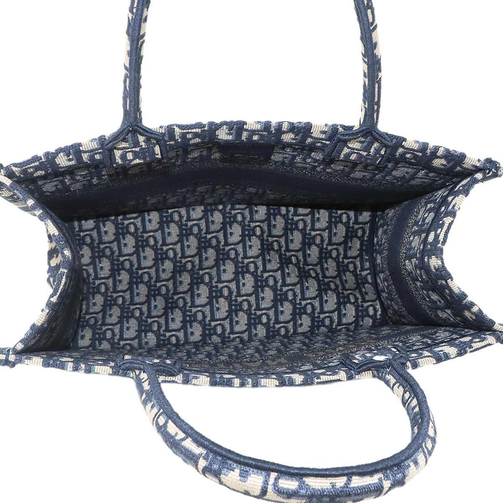Dior Oblique Book Tote Canvas Navy — view 7