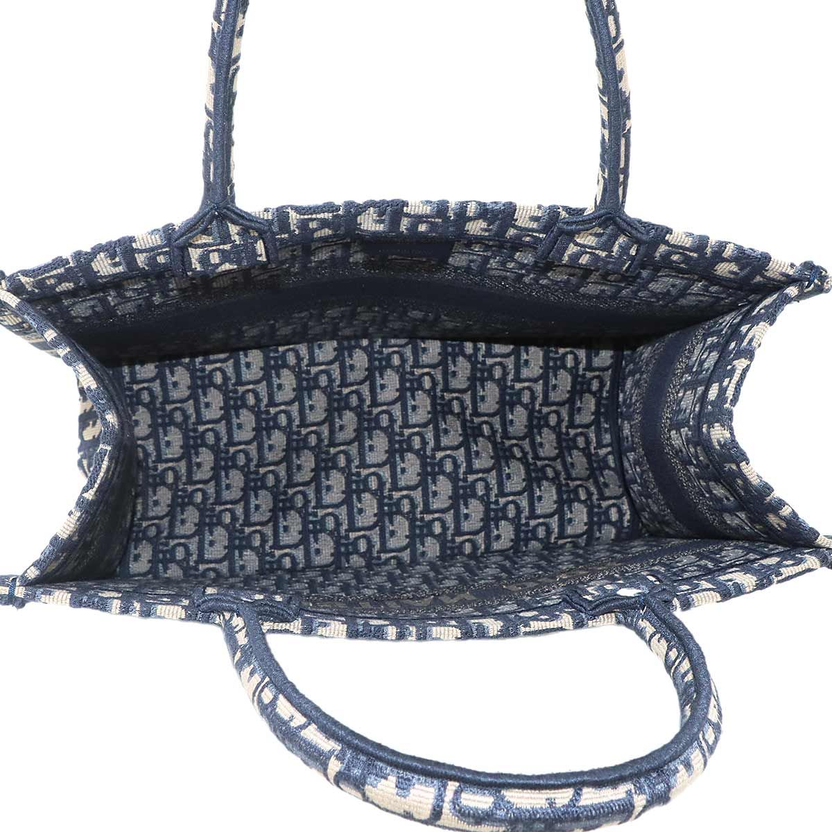 Dior Oblique Book Tote Canvas Navy — view 7