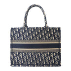 Dior Oblique Book Tote Canvas Navy — view 3