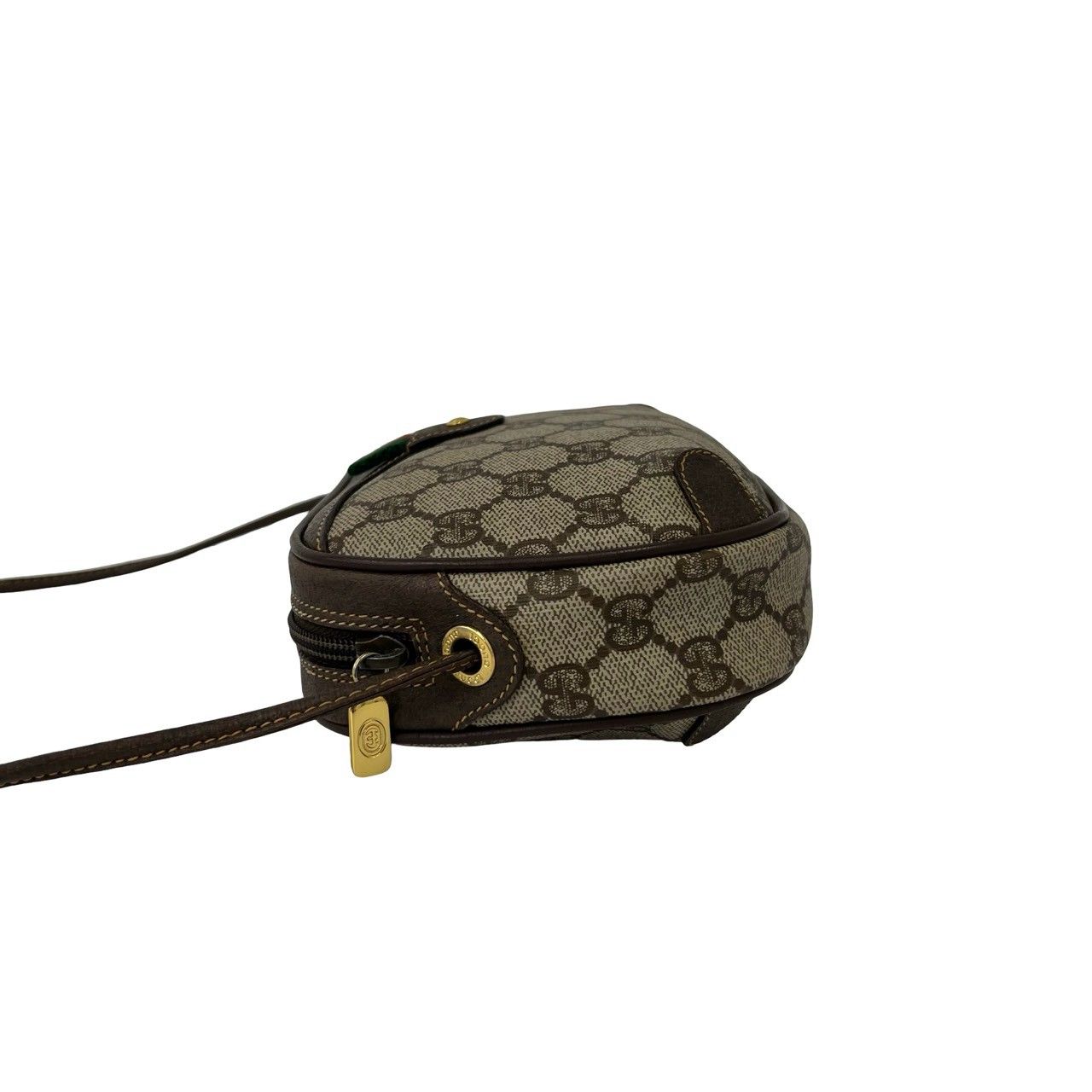 Gucci Vintage Sherry Line GG Logo Leather Mini Shoulder Bag Brown — view 5