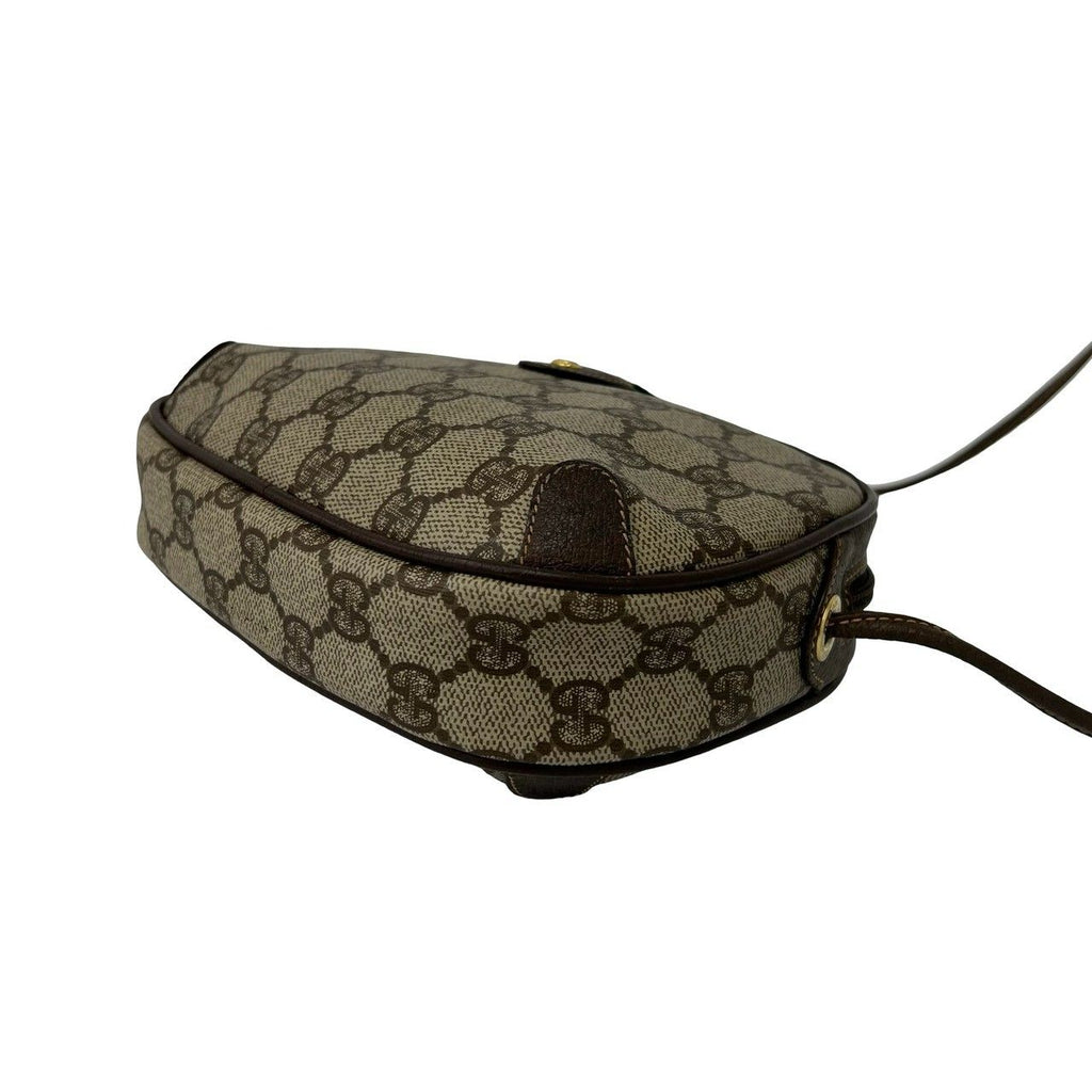 Gucci Vintage Sherry Line GG Logo Leather Mini Shoulder Bag Brown — view 8