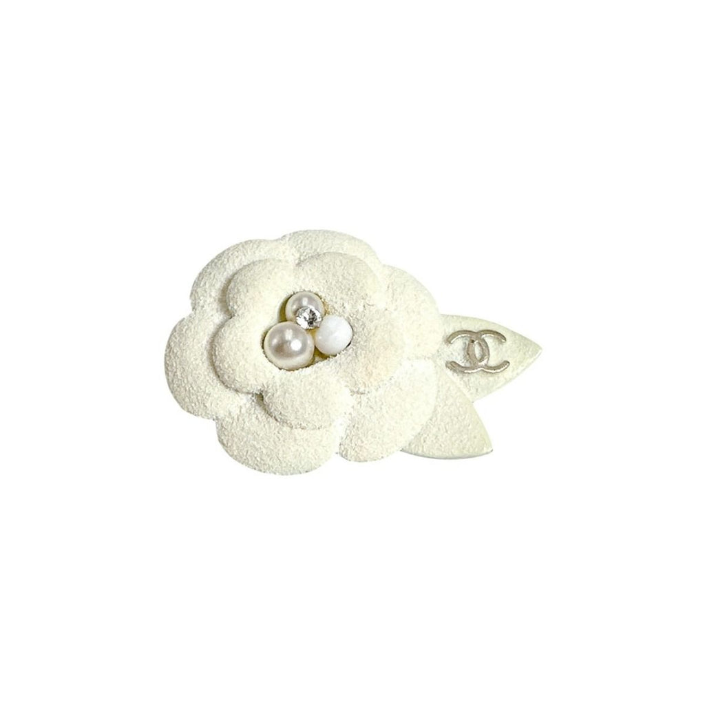 Chanel White Brooch — view 2