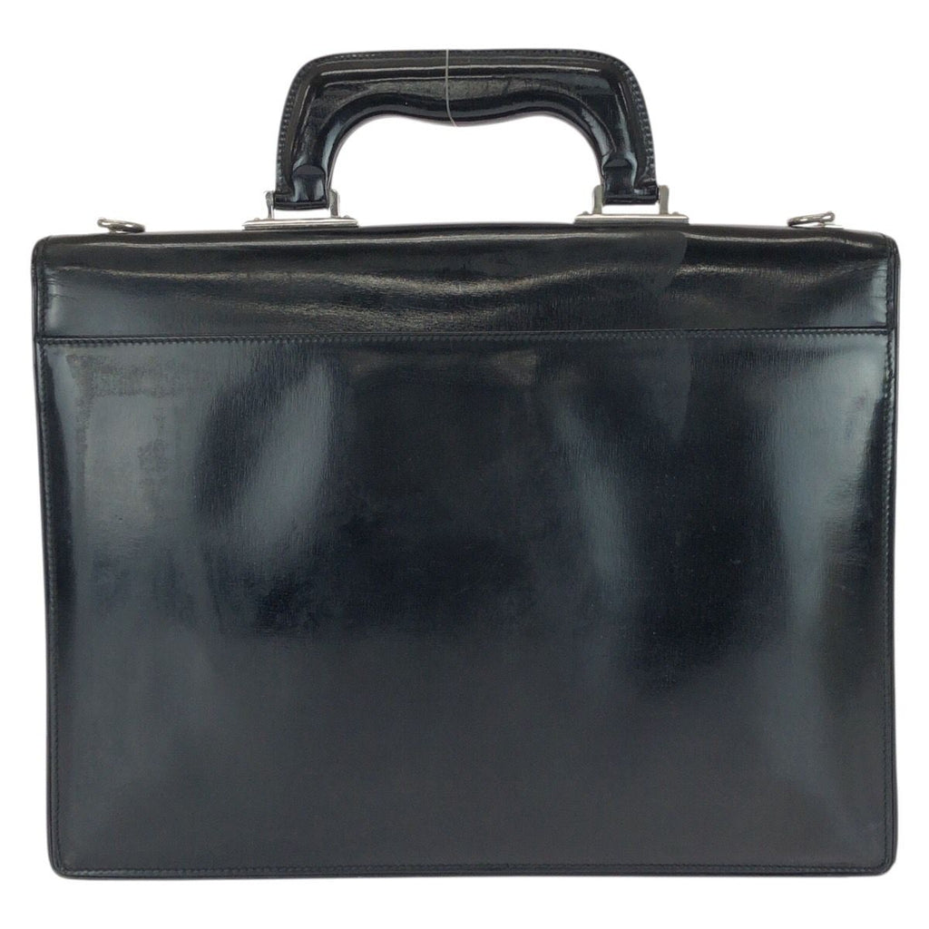 Gucci Vintage Black Silver Leather Business Briefcase — view 2