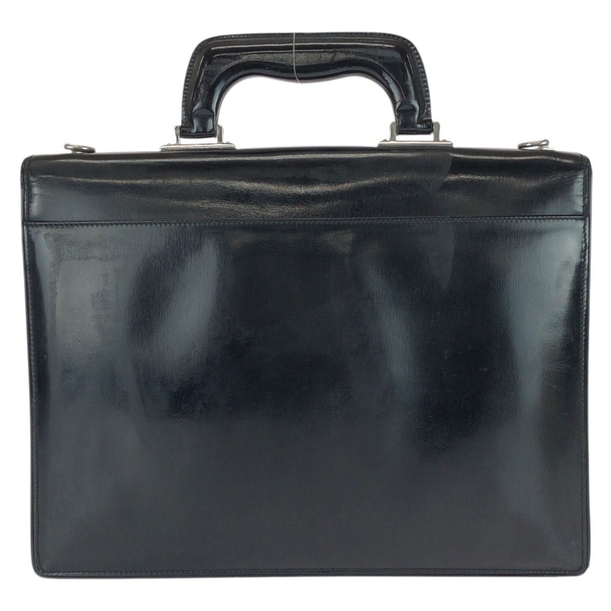 Gucci Vintage Black Silver Leather Business Briefcase — view 2