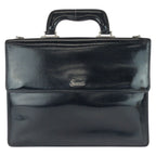Gucci Vintage Black Silver Leather Business Briefcase