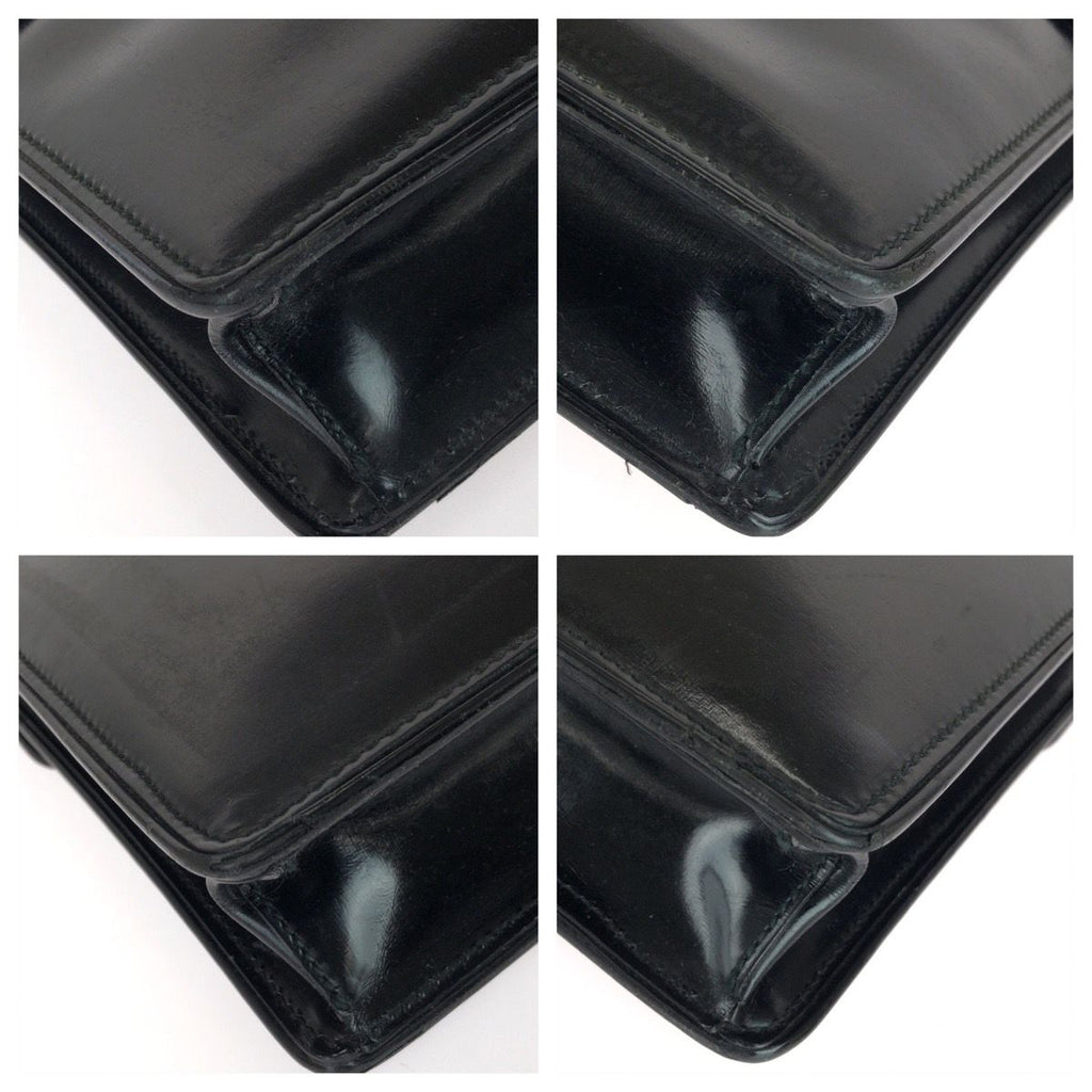 Gucci Vintage Black Silver Leather Business Briefcase — view 3