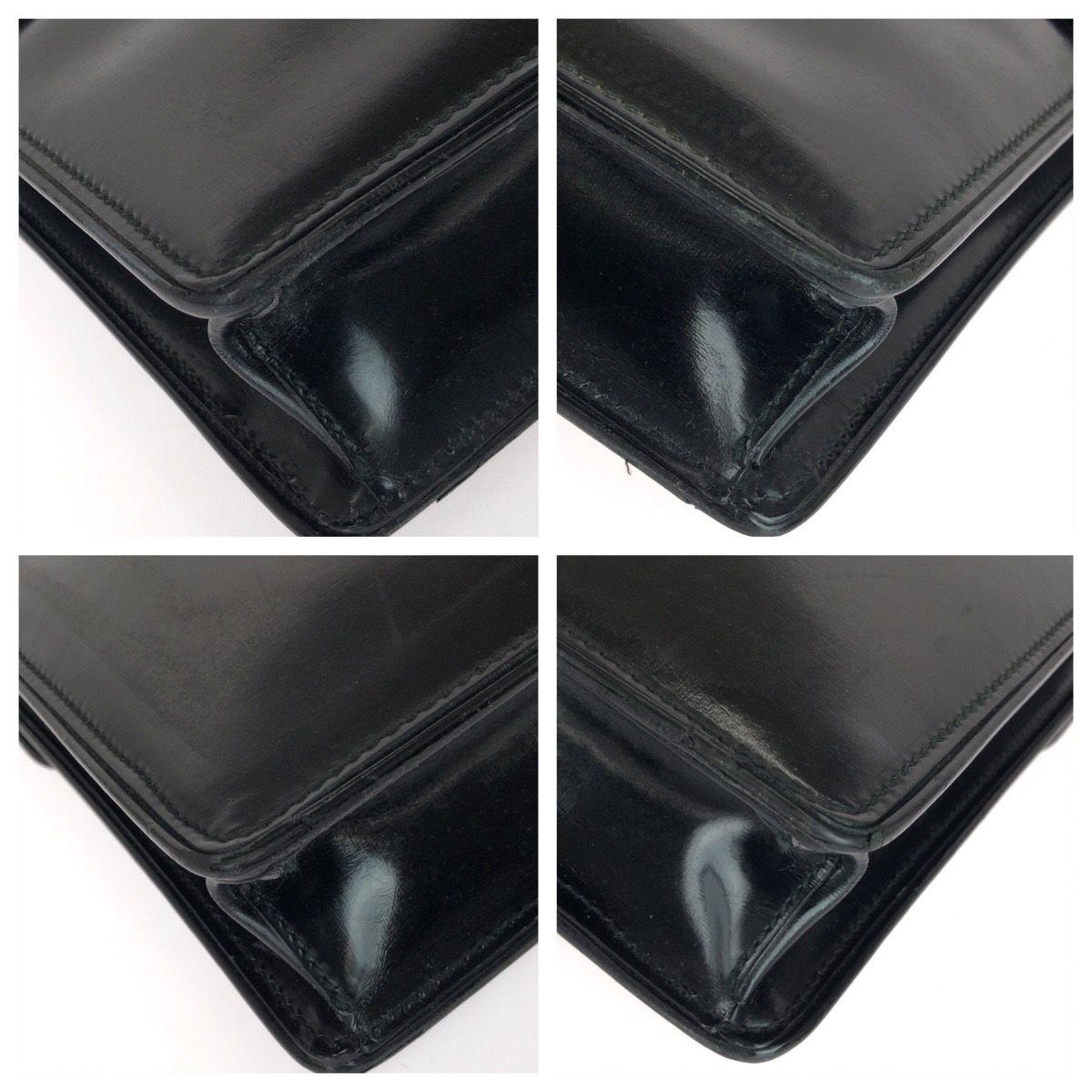 Gucci Vintage Black Silver Leather Business Briefcase — view 3