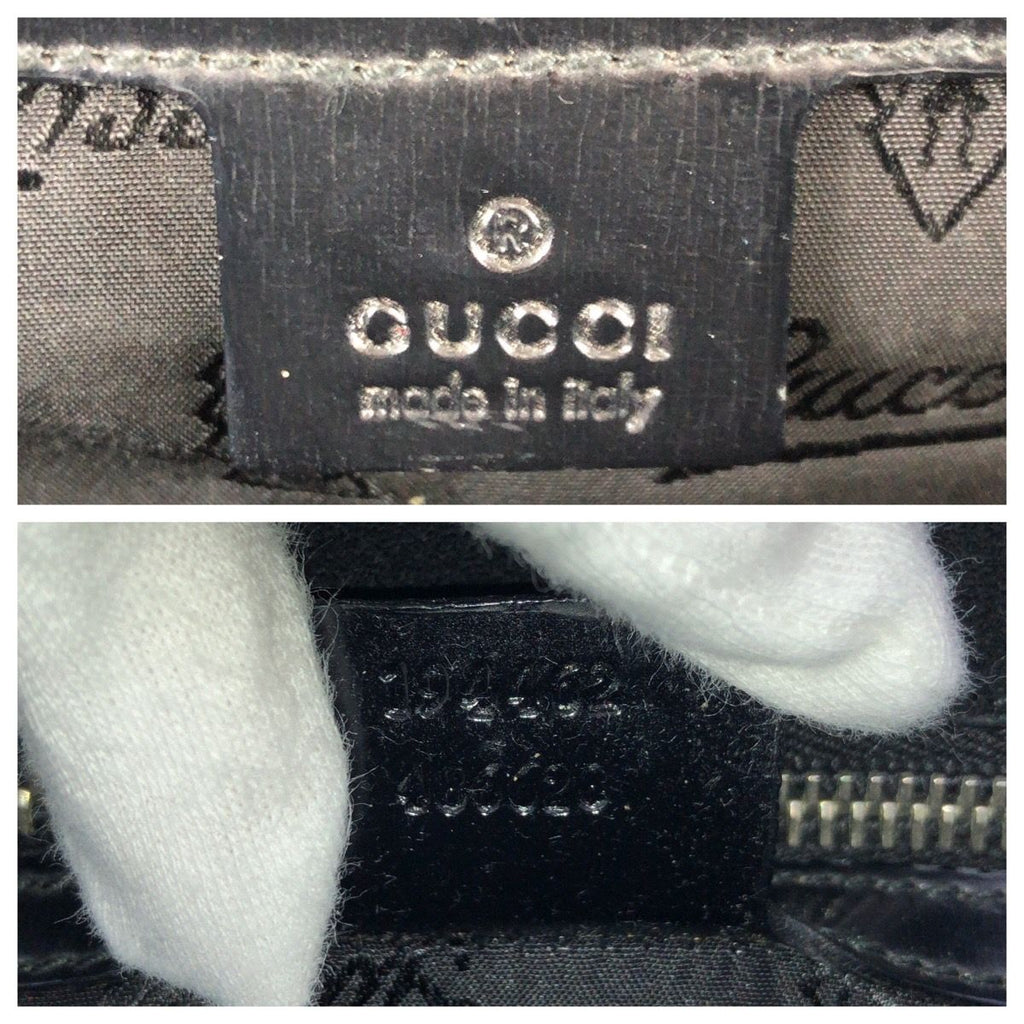 Gucci Vintage Black Silver Leather Business Briefcase — view 4