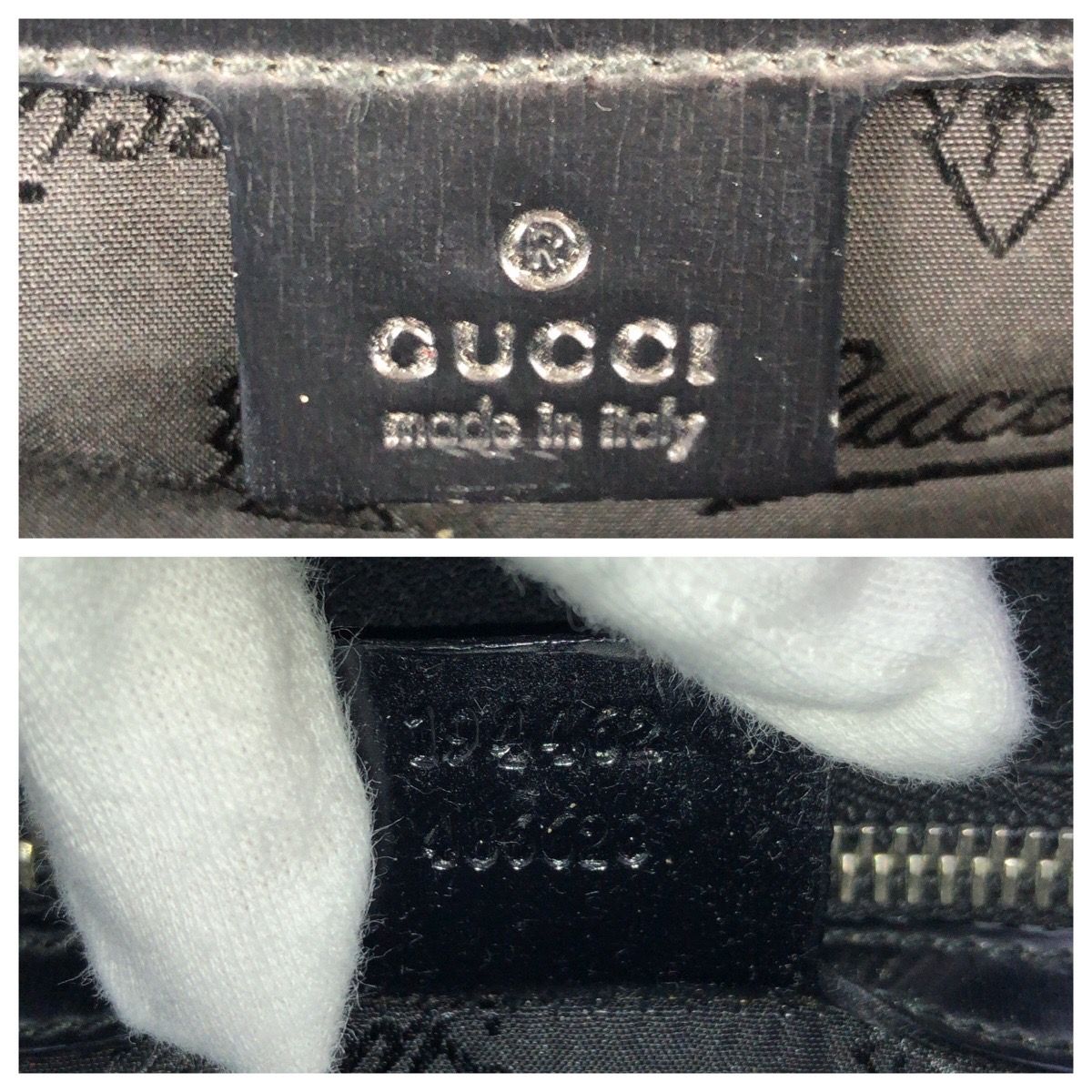 Gucci Vintage Black Silver Leather Business Briefcase — view 4
