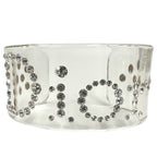 Dior Logo Plastic Rhinestone Bangle Bracelet Clear — view 3