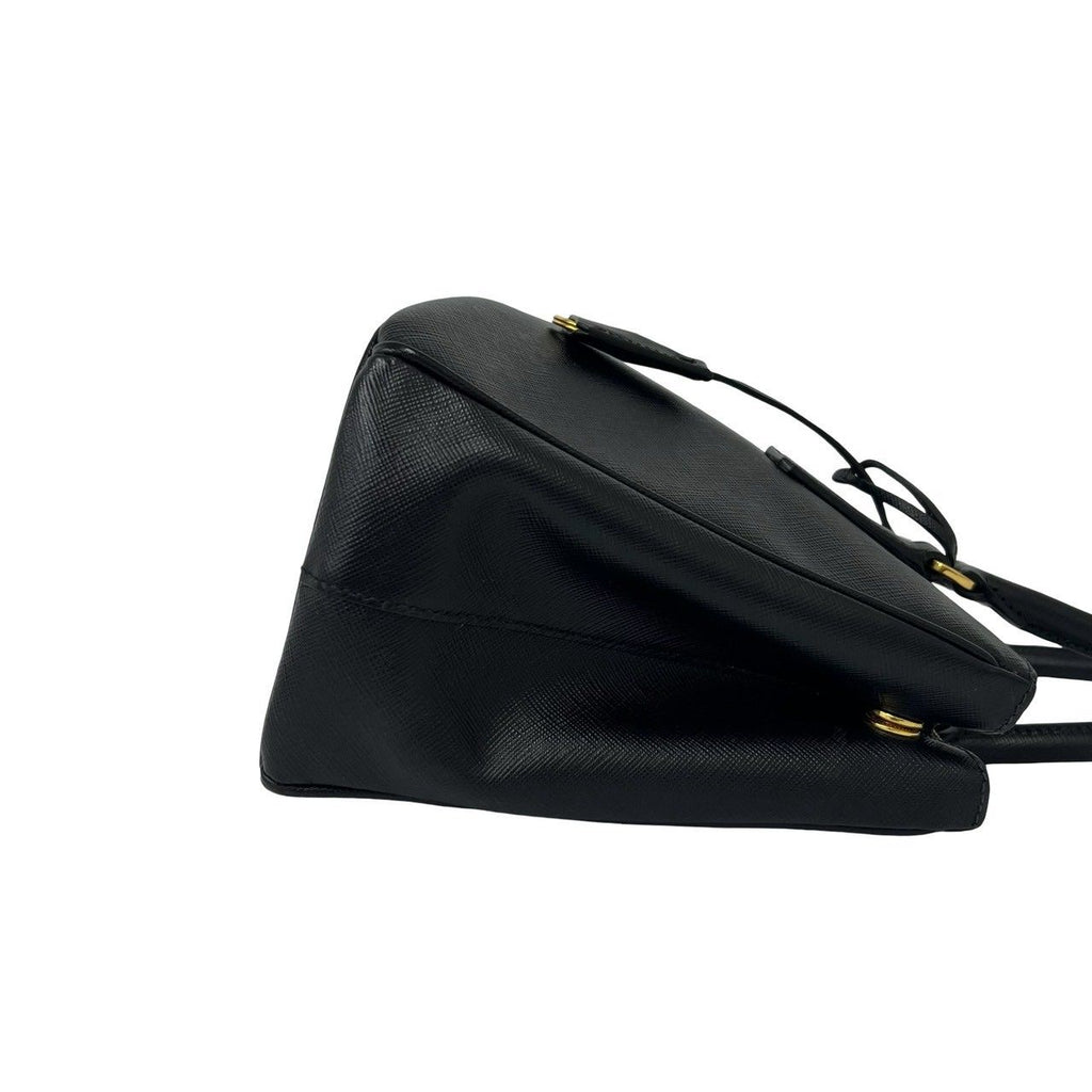 Prada Saffiano Leather 2-Way Shoulder Bag Black — view 6