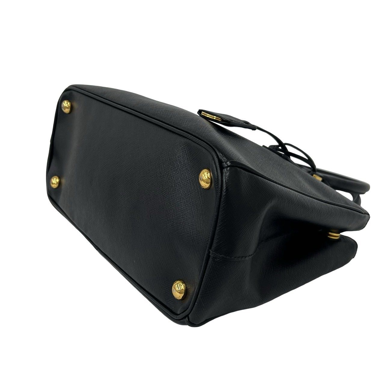 Prada Saffiano Leather 2-Way Shoulder Bag Black — view 8