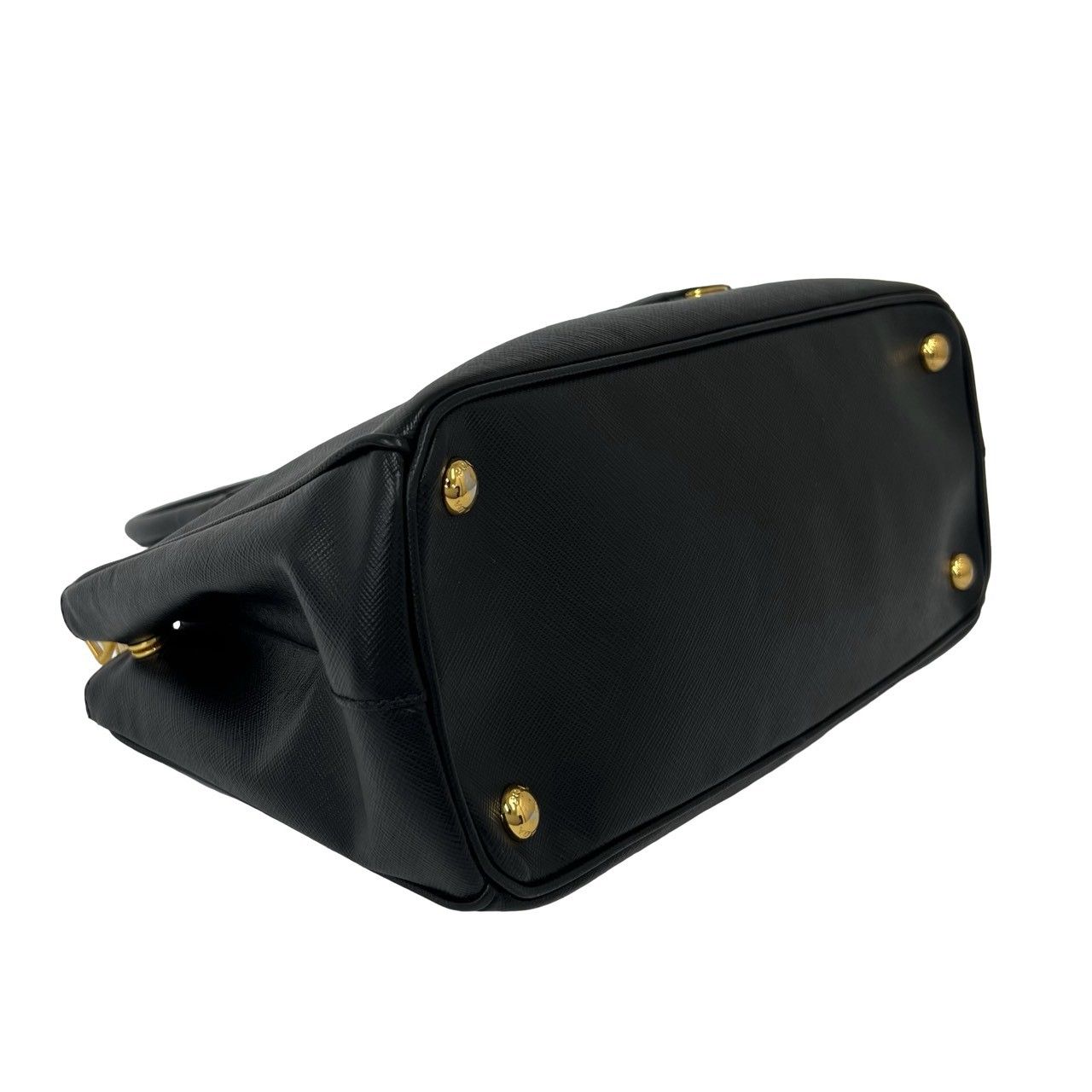 Prada Saffiano Leather 2-Way Shoulder Bag Black — view 7