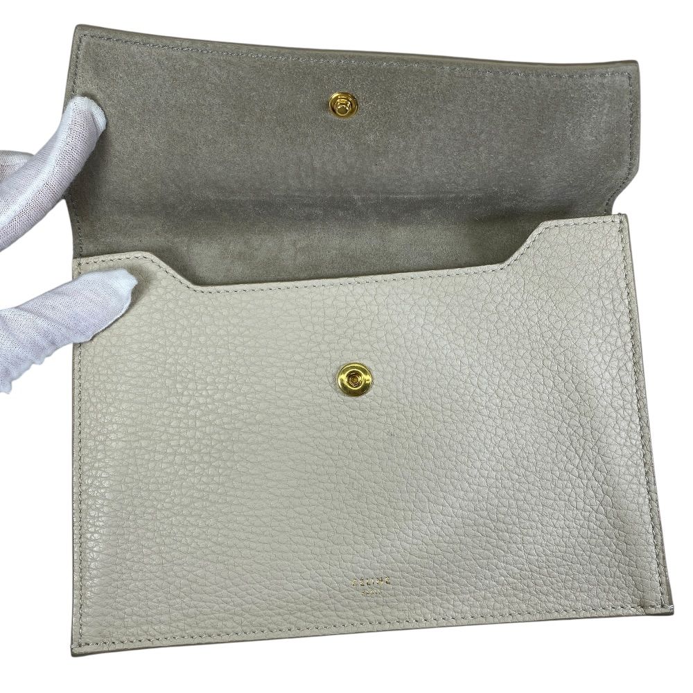 Celine Pouch Clutch Inner Leather Beige Everyday — view 5