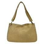 Bottega Veneta Shoulder Bag Intrecciato Beige Leather