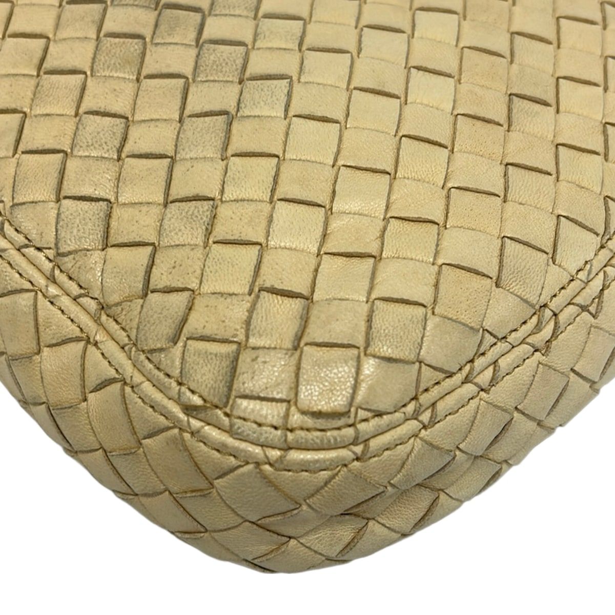 Bottega Veneta Shoulder Bag Intrecciato Beige Leather — view 6