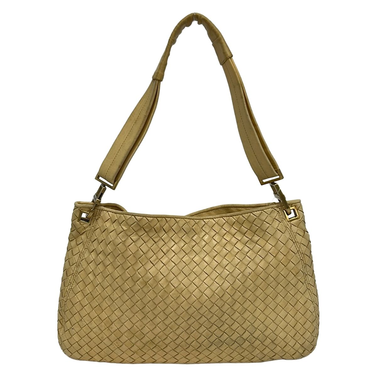 Bottega Veneta Shoulder Bag Intrecciato Beige Leather — view 3