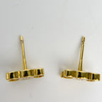 Celine Maillon Triomphe Earrings Plated Gold Vintage — view 4