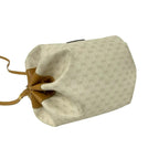 Gucci Vintage Micro GG Logo Leather Shoulder Bag Pochette Ivory Brown — view 7