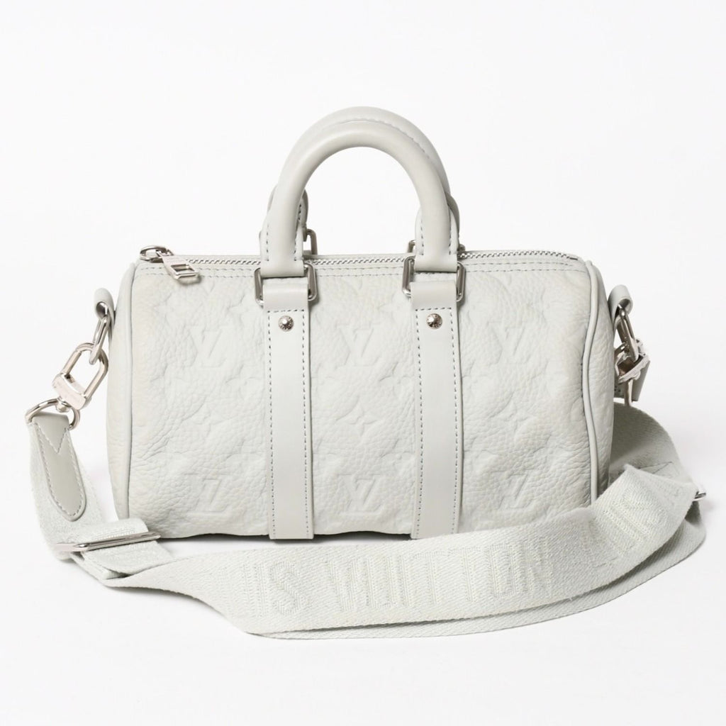 Louis Vuitton Keepall Bandouliere 25 Taurillon Monogram Mineral Gray