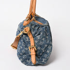 Louis Vuitton Neo Cabby MM Handbag 2-Way Monogram Denim Gold — view 4