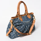 Louis Vuitton Neo Cabby MM Handbag 2-Way Monogram Denim Gold — view 3