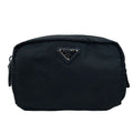 Prada Pouch Makeup Triangle Logo Nylon Black Everyday
