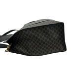 Celine Vintage Macadam Blason Triomphe Pattern Leather Tote Shoulder Bag Black — view 5
