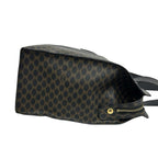 Celine Vintage Macadam Blason Triomphe Pattern Leather Tote Shoulder Bag Black — view 6