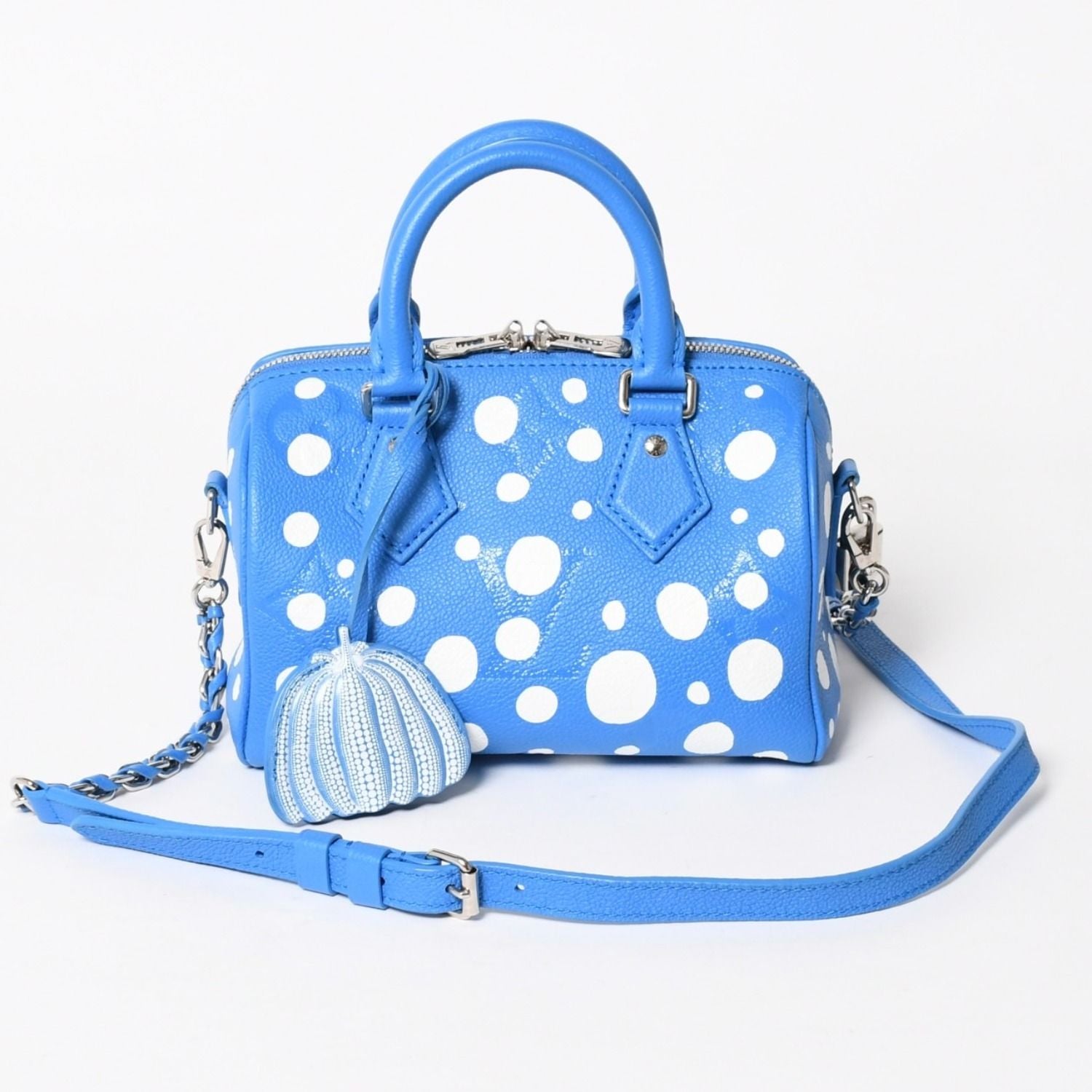 Louis Vuitton Shoulder Bag Speedy Bandouliere 20 2-Way Blue White Silver