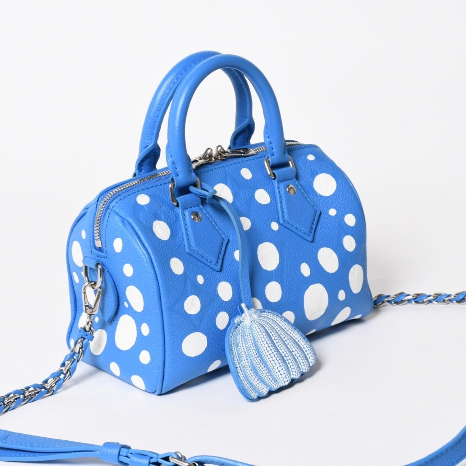 Louis Vuitton Shoulder Bag Speedy Bandouliere 20 2-Way Blue White Silver — view 3