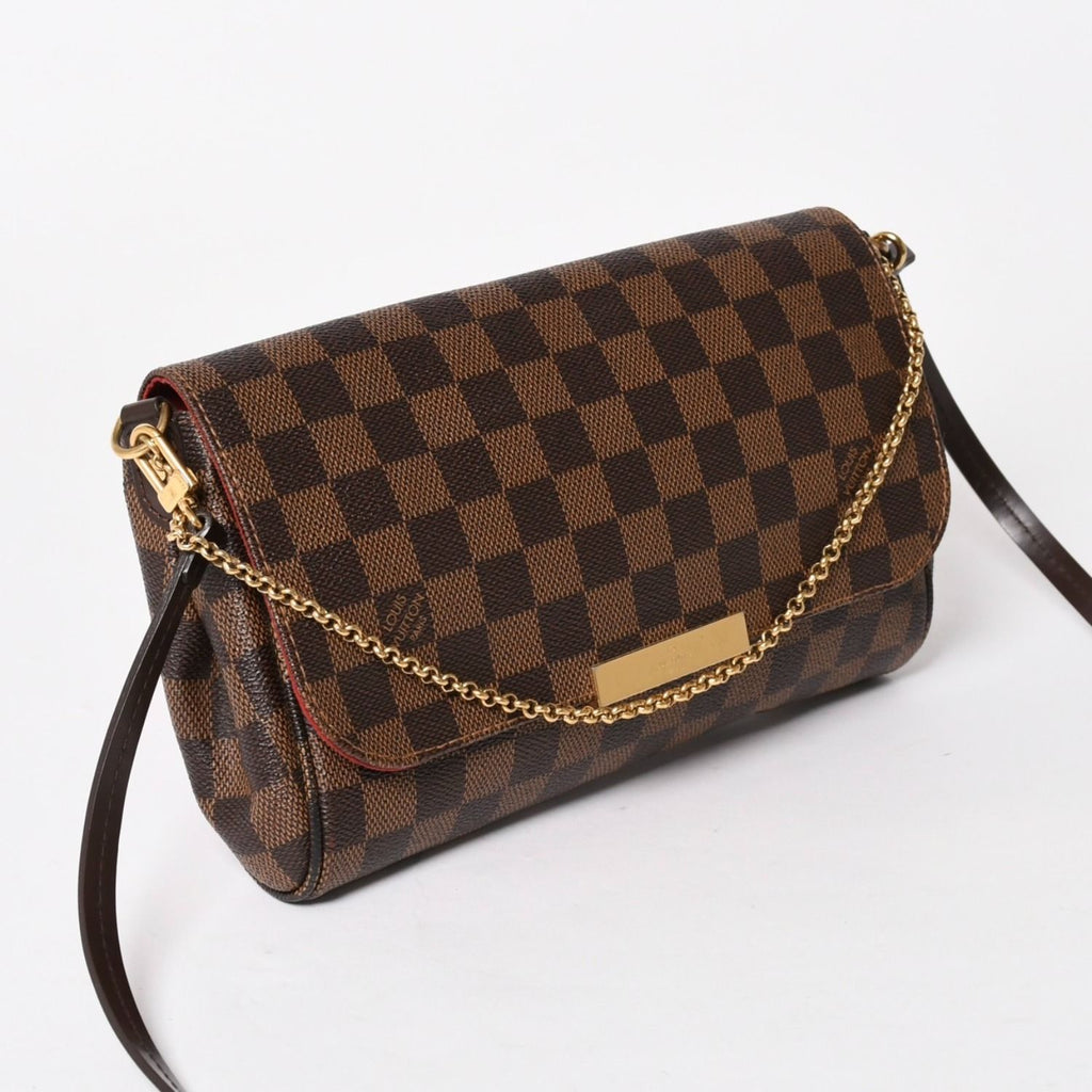 Louis Vuitton Shoulder Bag Damier Favorite MM Canvas Brown — view 3