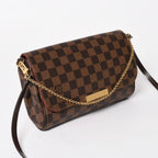 Louis Vuitton Shoulder Bag Damier Favorite MM Canvas Brown — view 3