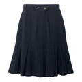 Chanel Boutique CC Logo Wool Pleated Skirt